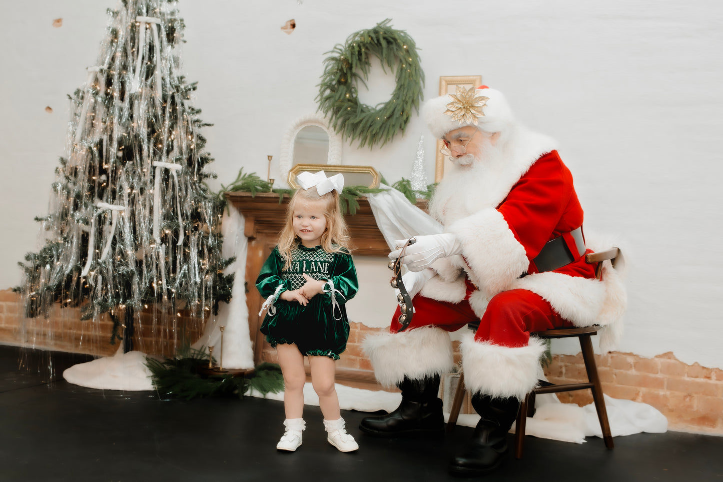 PO26: Green Velvet Christmas: Girl’s Bloomer Set/Dress (ETA: October)