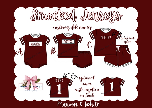PO8: Maroon/White Jerseys