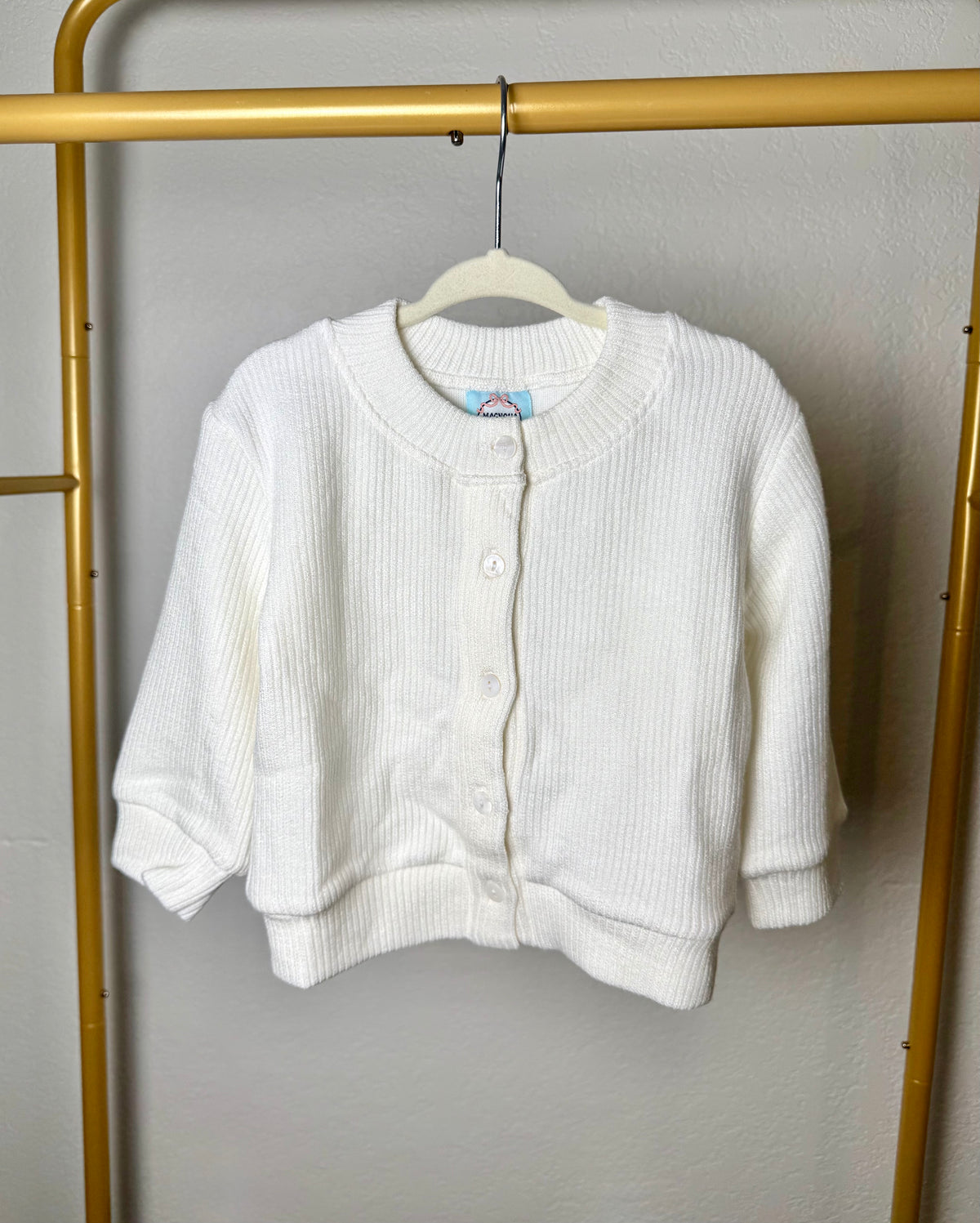 Boy's White Cardigan