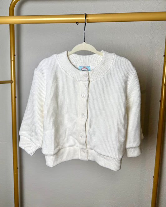 Boy's White Cardigan