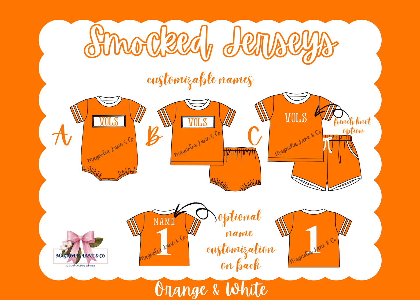 PO8: Orange/White Jerseys