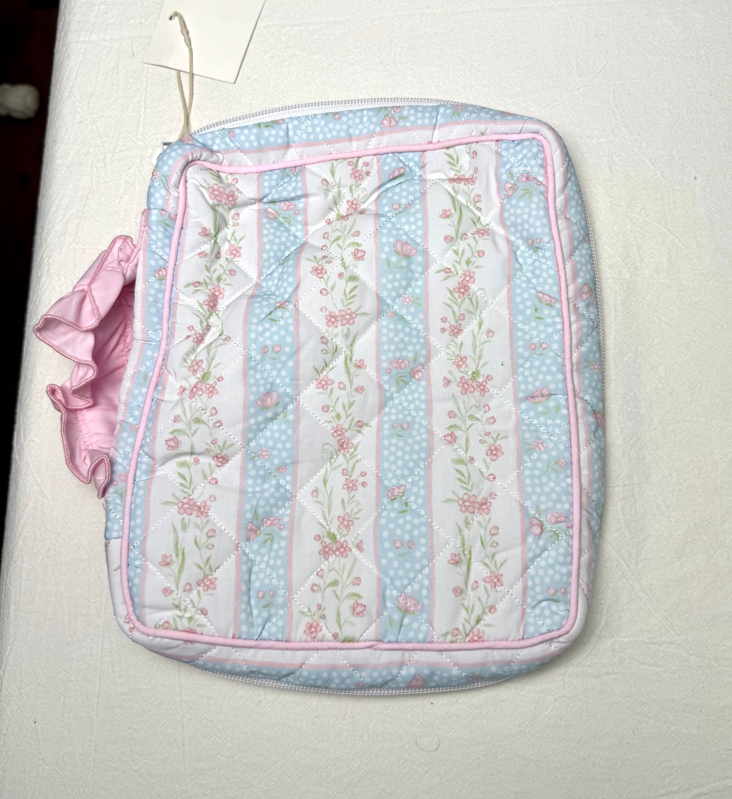 Striped Floral Bible Cover - No Smock Plate