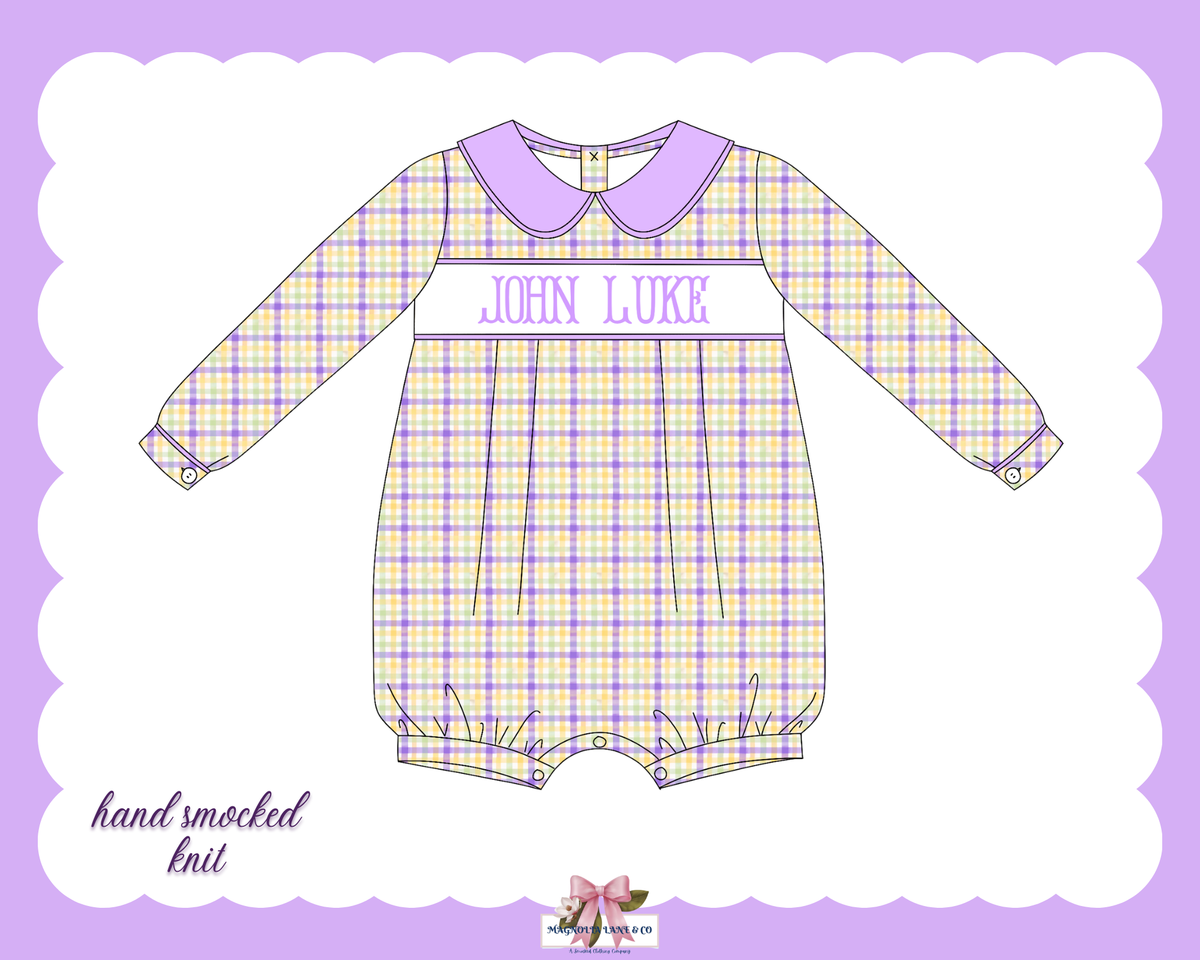 PO30: Boy's Pastel Mardi Gras Bubble (ETA: January)