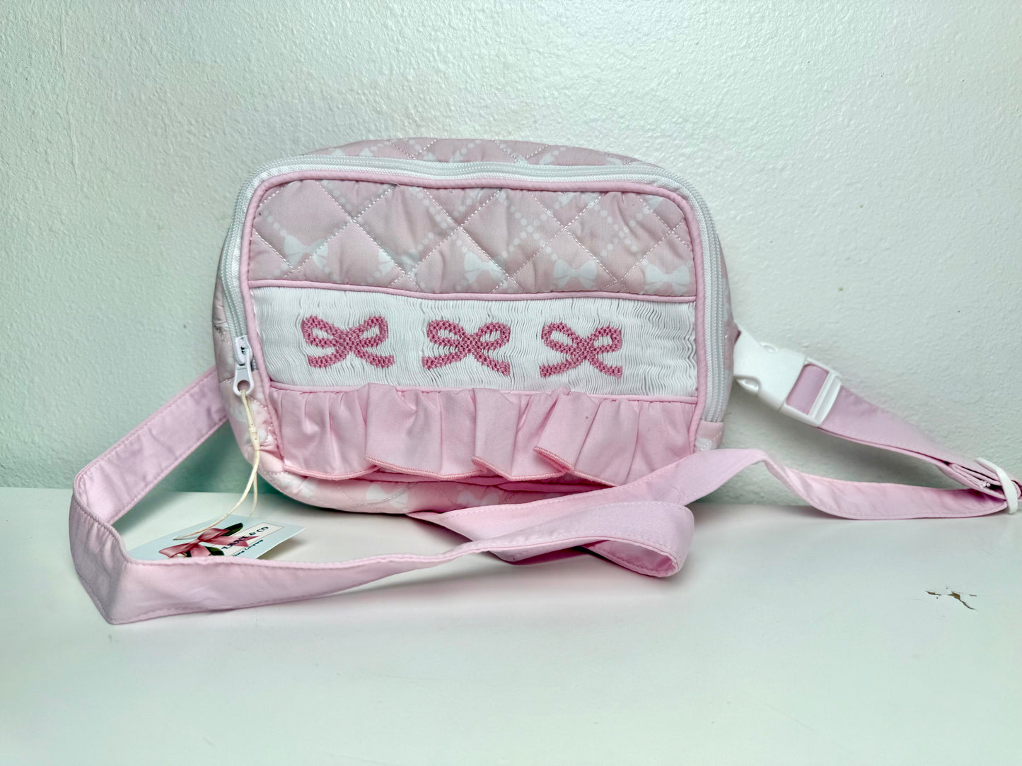 PO21: Bows & Pearls Belt Bag w/ Bows