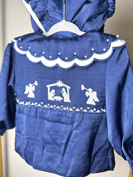 Navy Nativity: Girl's Bloomer Set/Dress