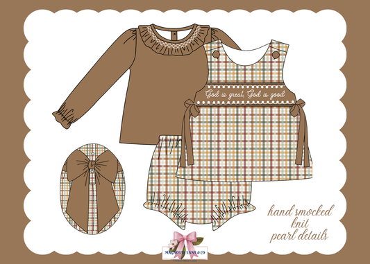 PO25: Girl’s God is Great Bloomer Set/Dress