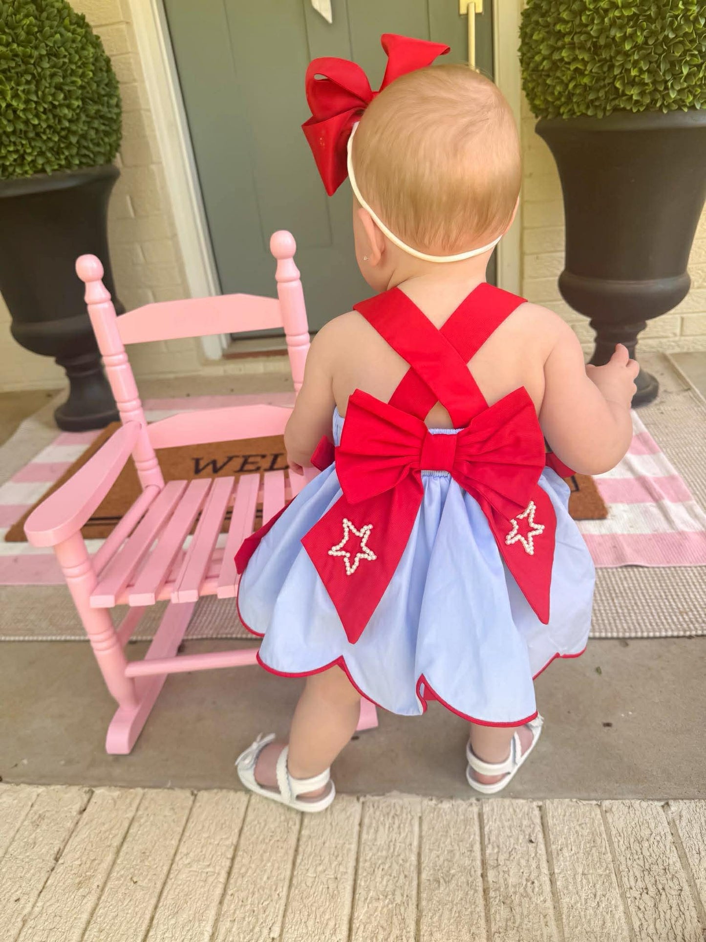 RWB Name Smocks: Girl's Bloomer Set - "AMERICAN GIRL"