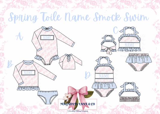 PO5: Spring Toile Name Smock Swim