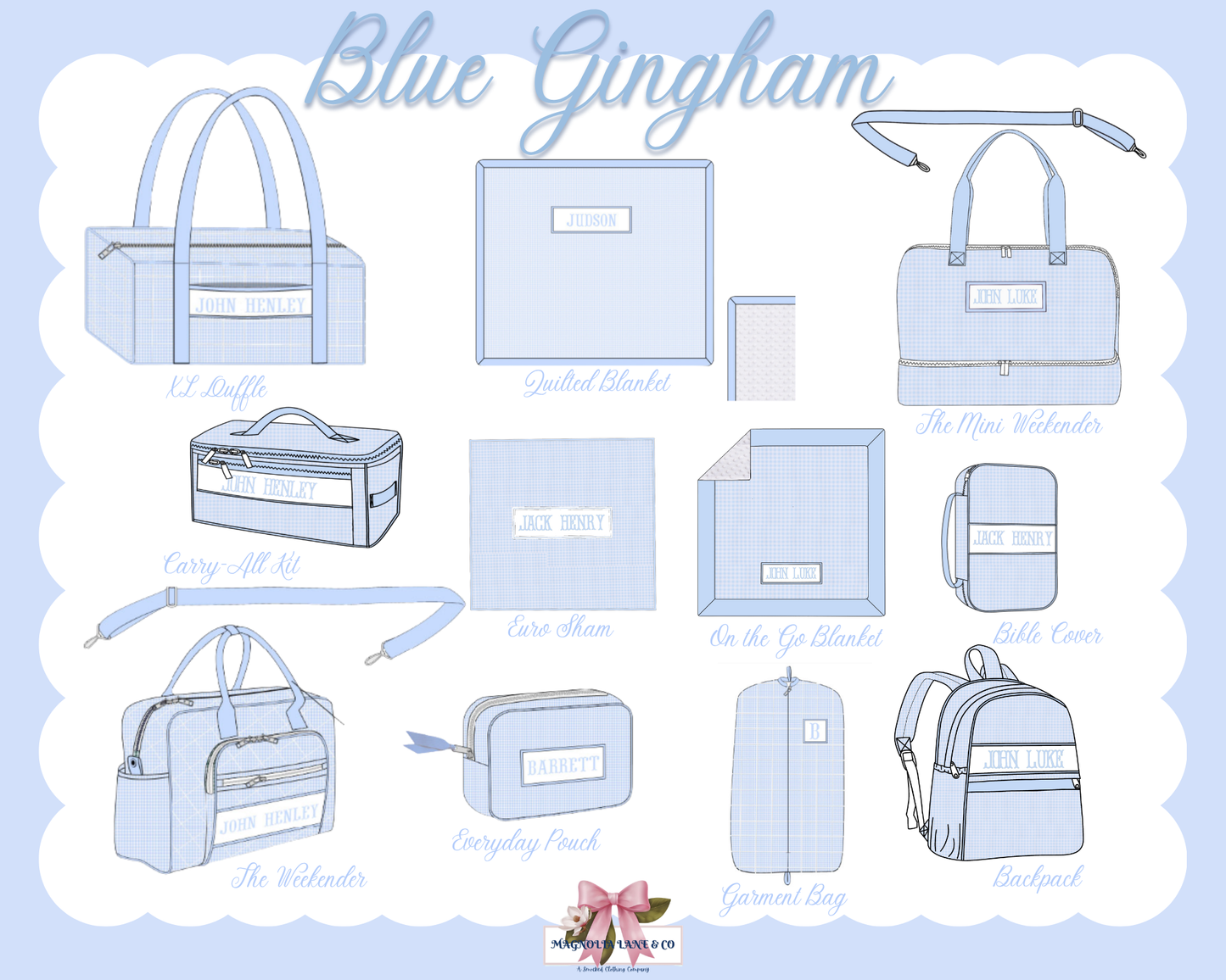 PO28: Blue Gingham Luggage (ETA: DECEMBER)