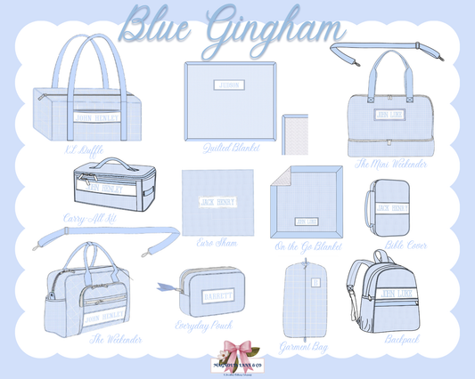 PO28: Blue Gingham Luggage (ETA: DECEMBER)