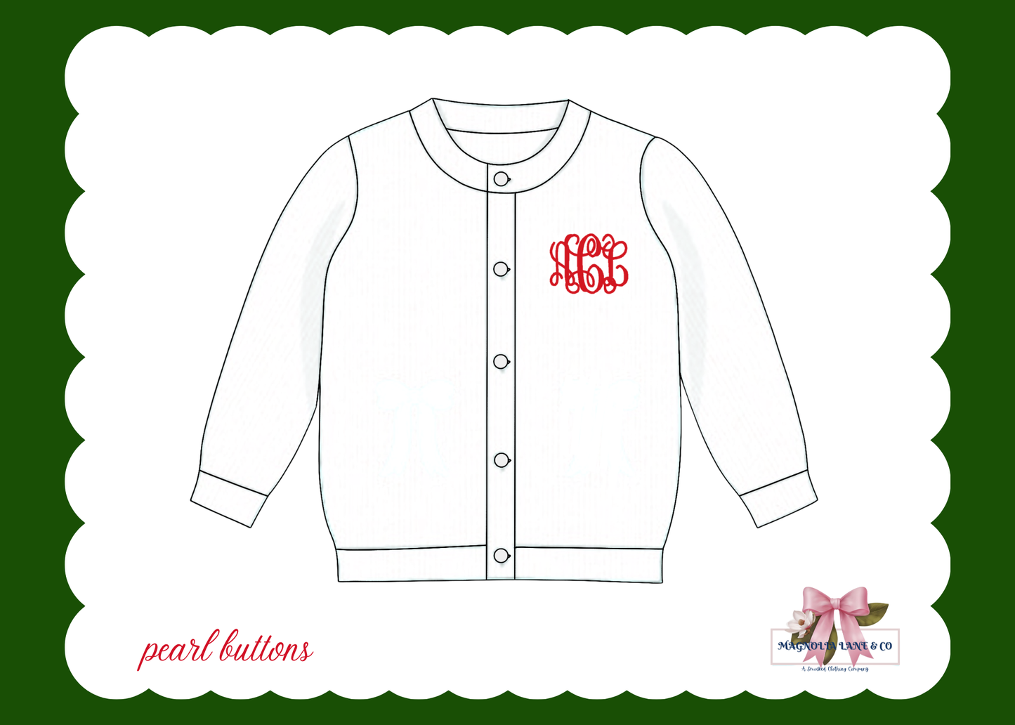 PO26: Girl's Christmas Cardigan (ETA: October)