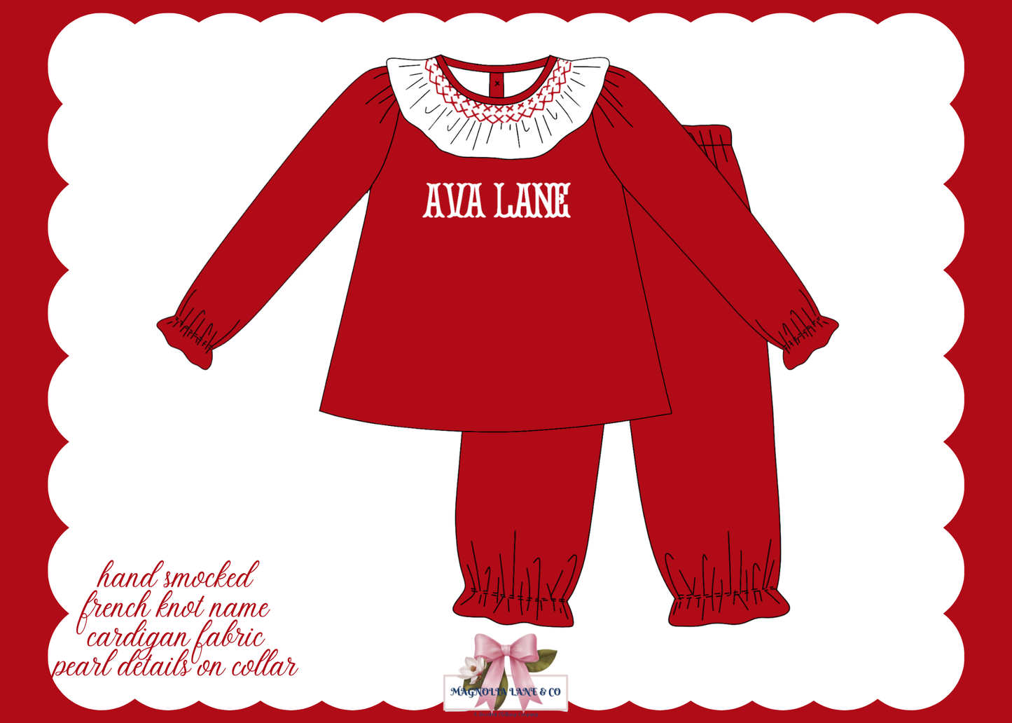 PO27: Girl's Christmas Cardigans Pants Set (ETA: November)