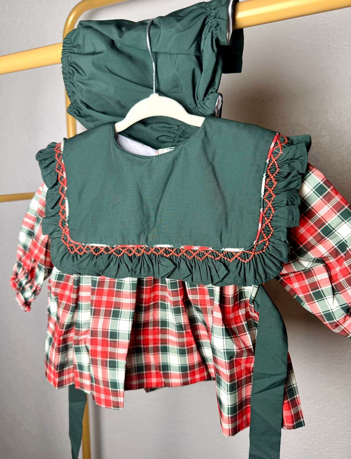 Christmas Plaid: Girl's Bloomer Set
