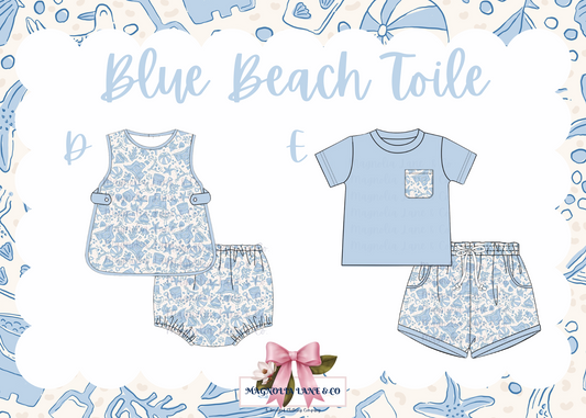 PO6: Boy's Blue Beach Toile