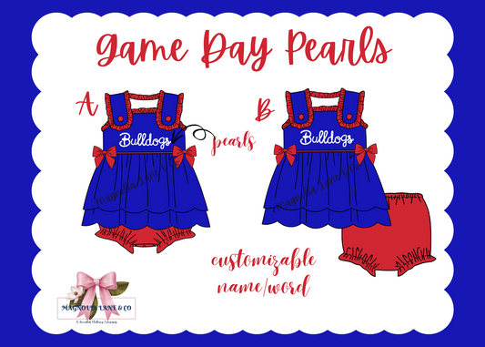 PO8: Red/Blue Game Day Pearls