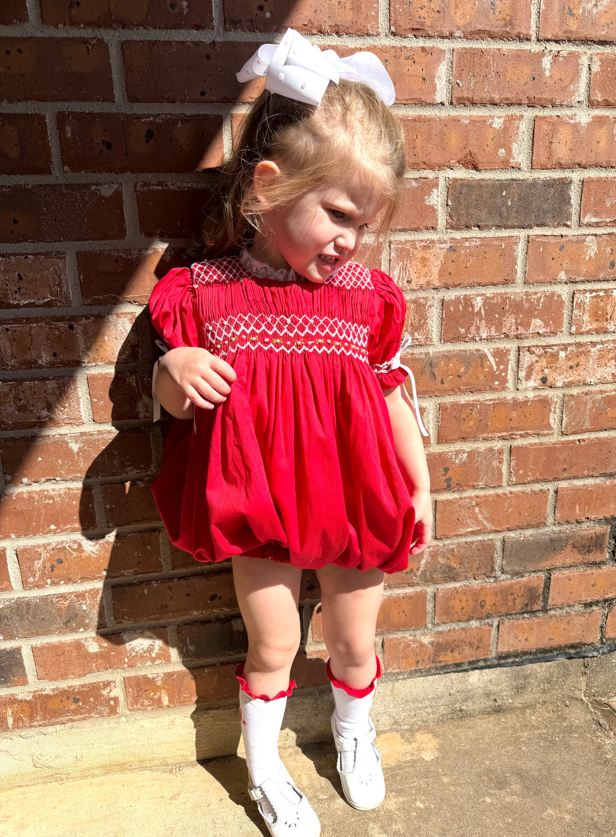 Red Christmas Heirloom: Girl's Bubble