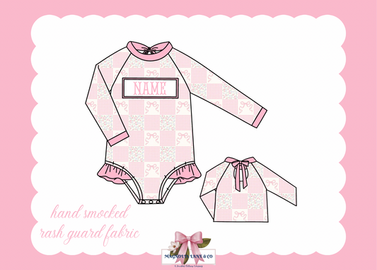 PO20: Patchwork Swim: Girl's 1 PC