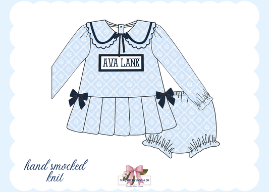 PO25: Girl’s Blue & Navy Bloomer Set