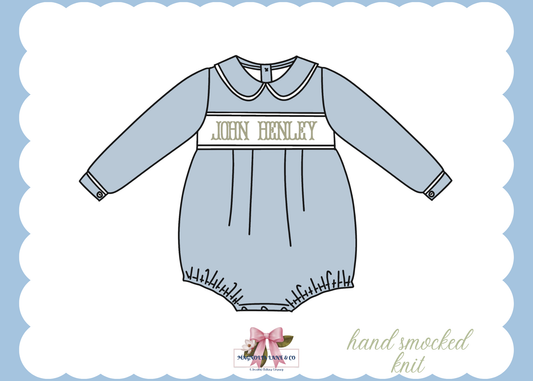 PO25: Boy’s Green & Blue Floral Bubble
