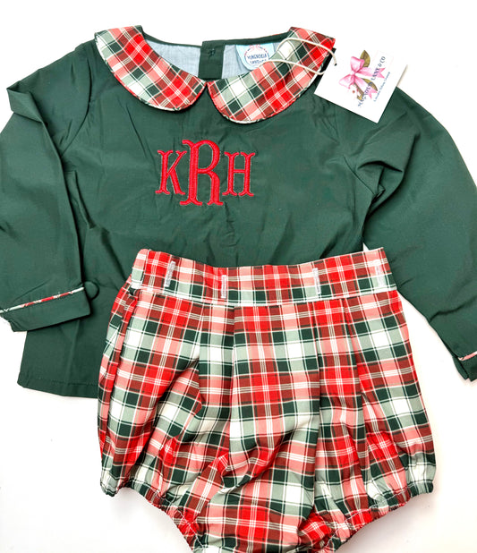 Christmas Plaid: BOY'S BUBBLE