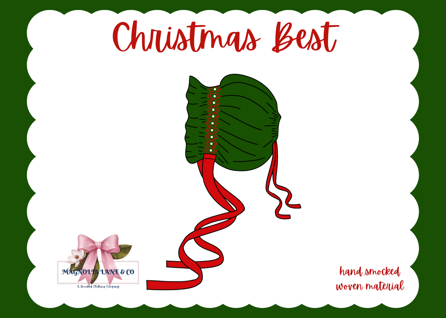 Christmas Best: Smocked Bonnet