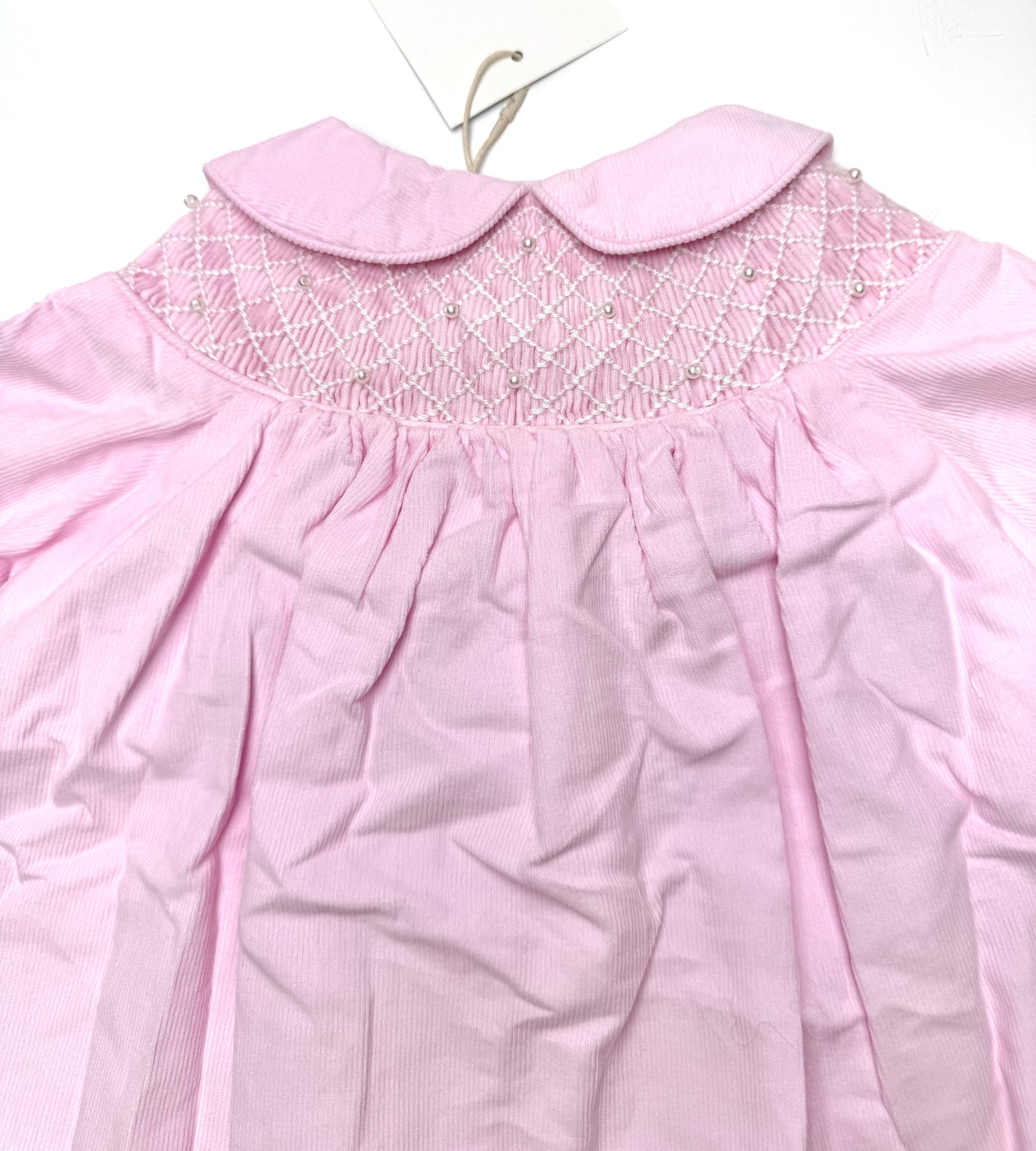 Pink w/ Pearls Vintage Smocked Jacket