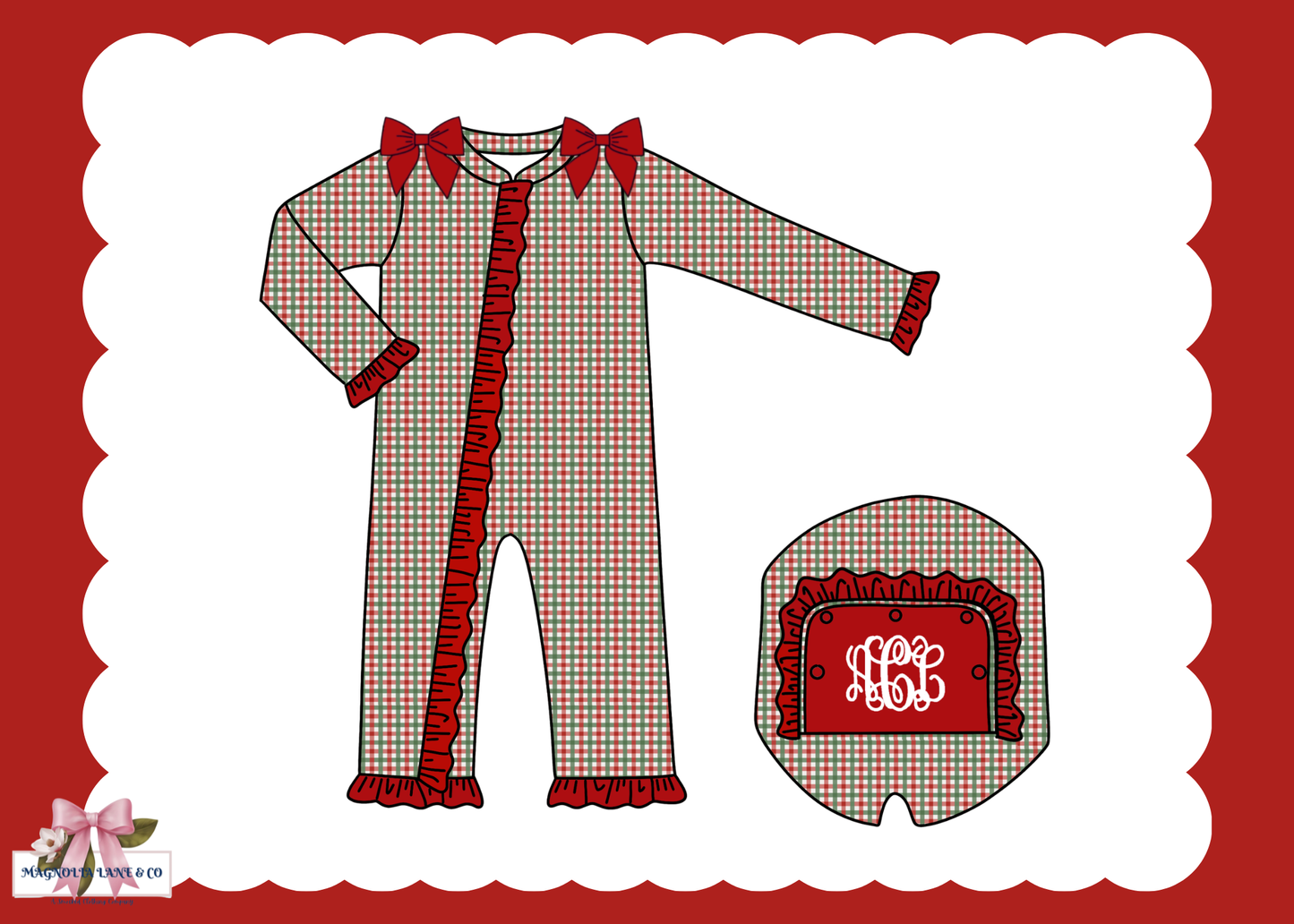 PO27: Girl's Classic Christmas Zipper PJs (ETA: November)