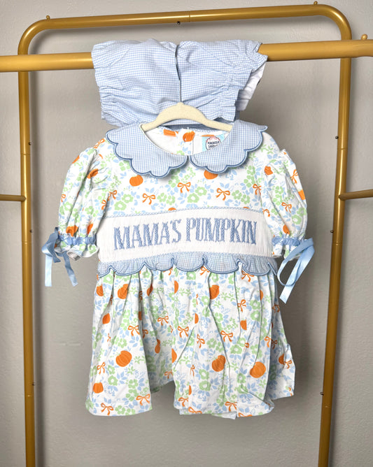 Girl's Pumpkins & Florals Bloomer Set - "MAMA'S PUMPKIN"