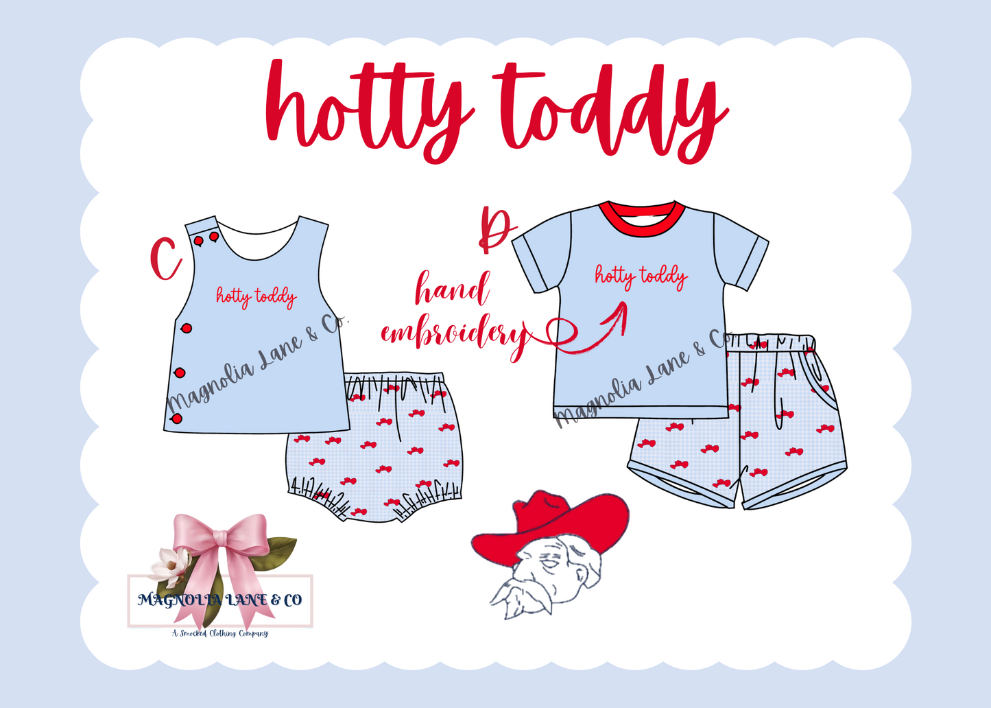 Boy's Hotty Toddy Diaper Set