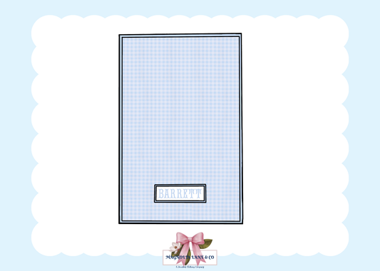 PO20: Blue Gingham Beach/Bath Towel