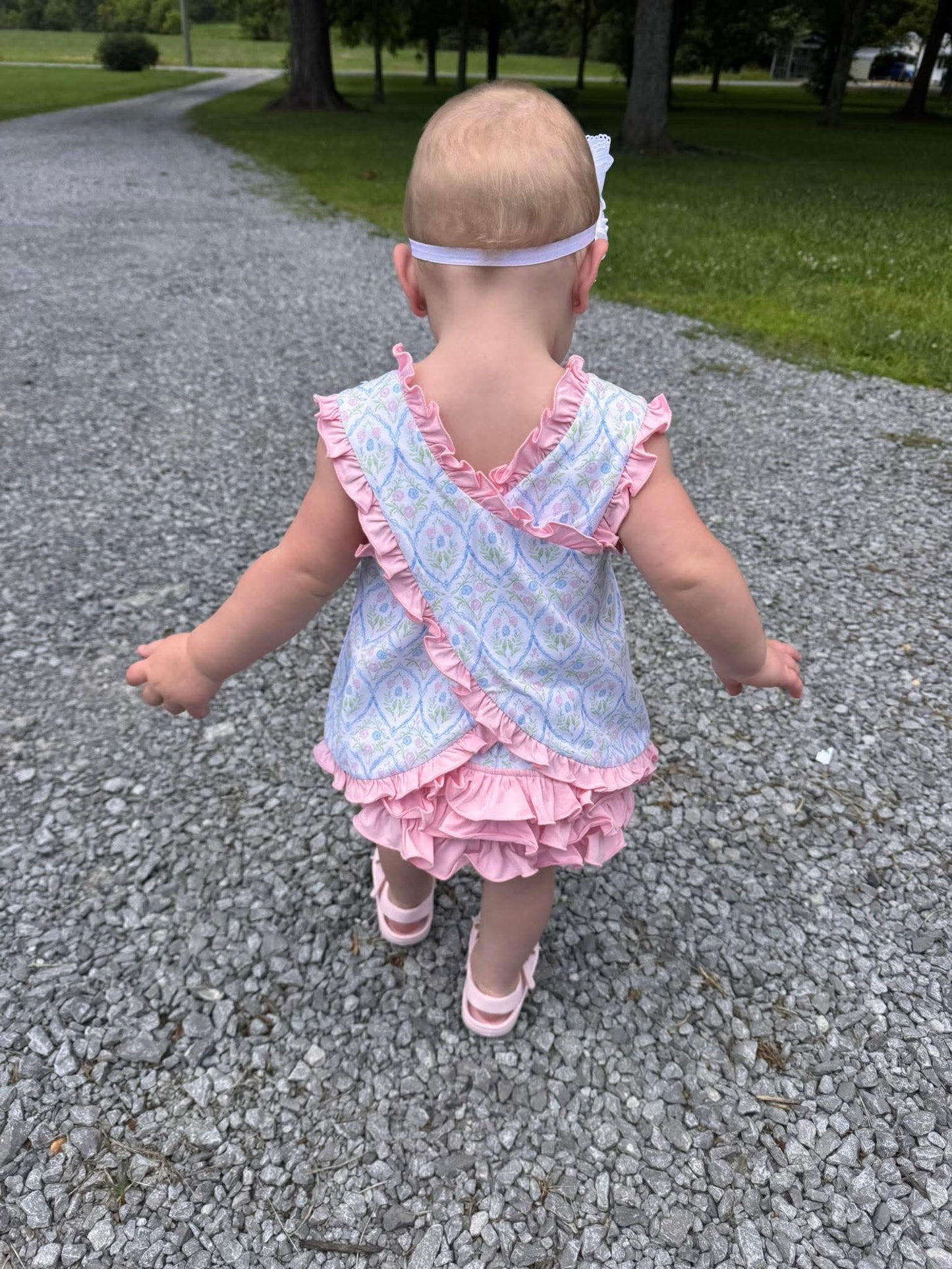 Girl's Grandmillennial Bloomer Set