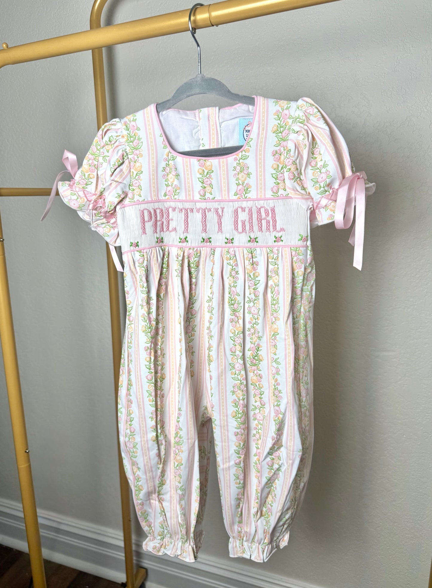 Girl's Fall Floral Romper - "PRETTY GIRL"
