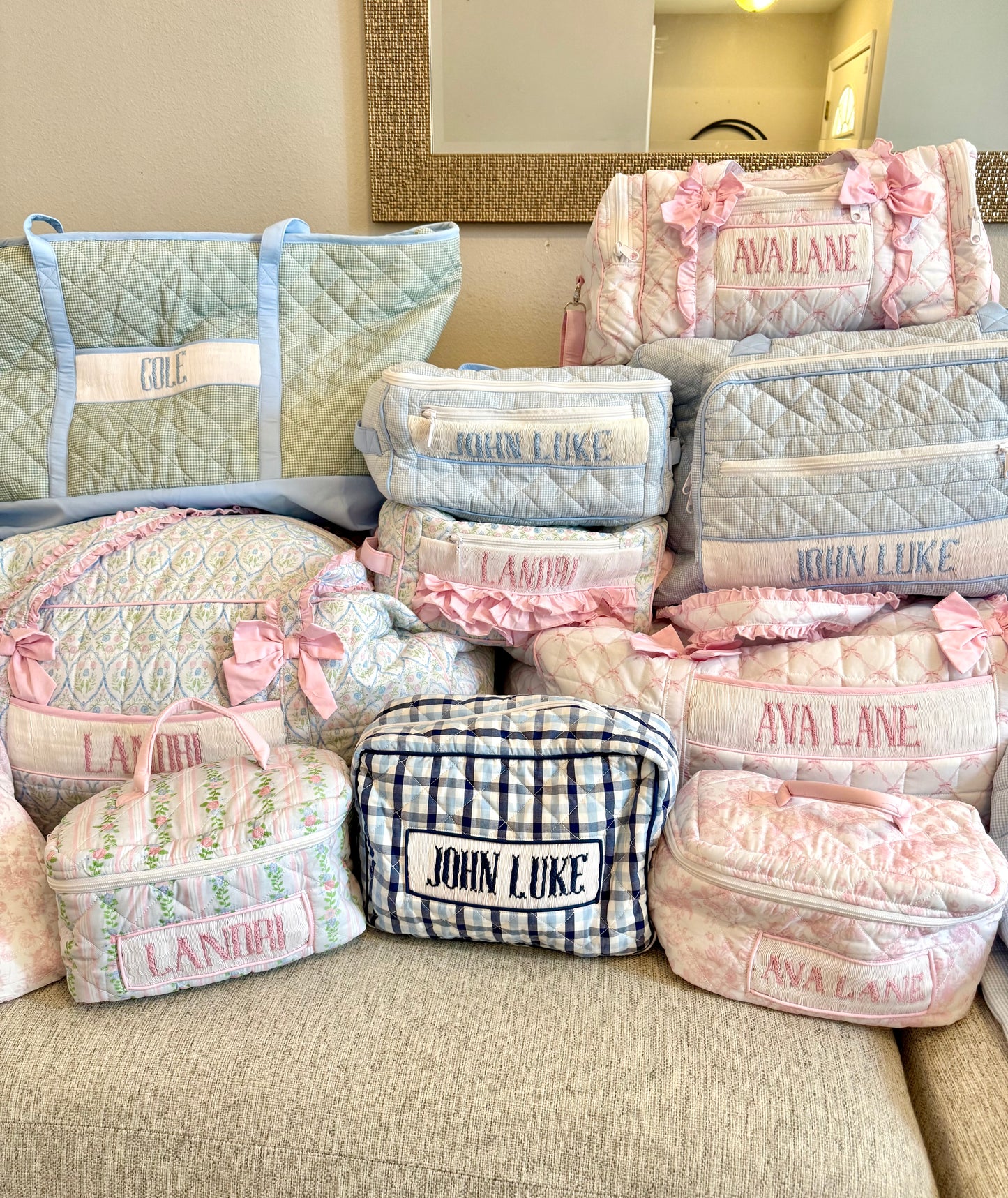 PO28: Blue Gingham Luggage (ETA: DECEMBER)