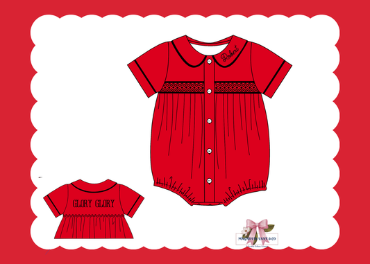 PO23: Boy’s Red & Black Tiny Tailgators Bubble