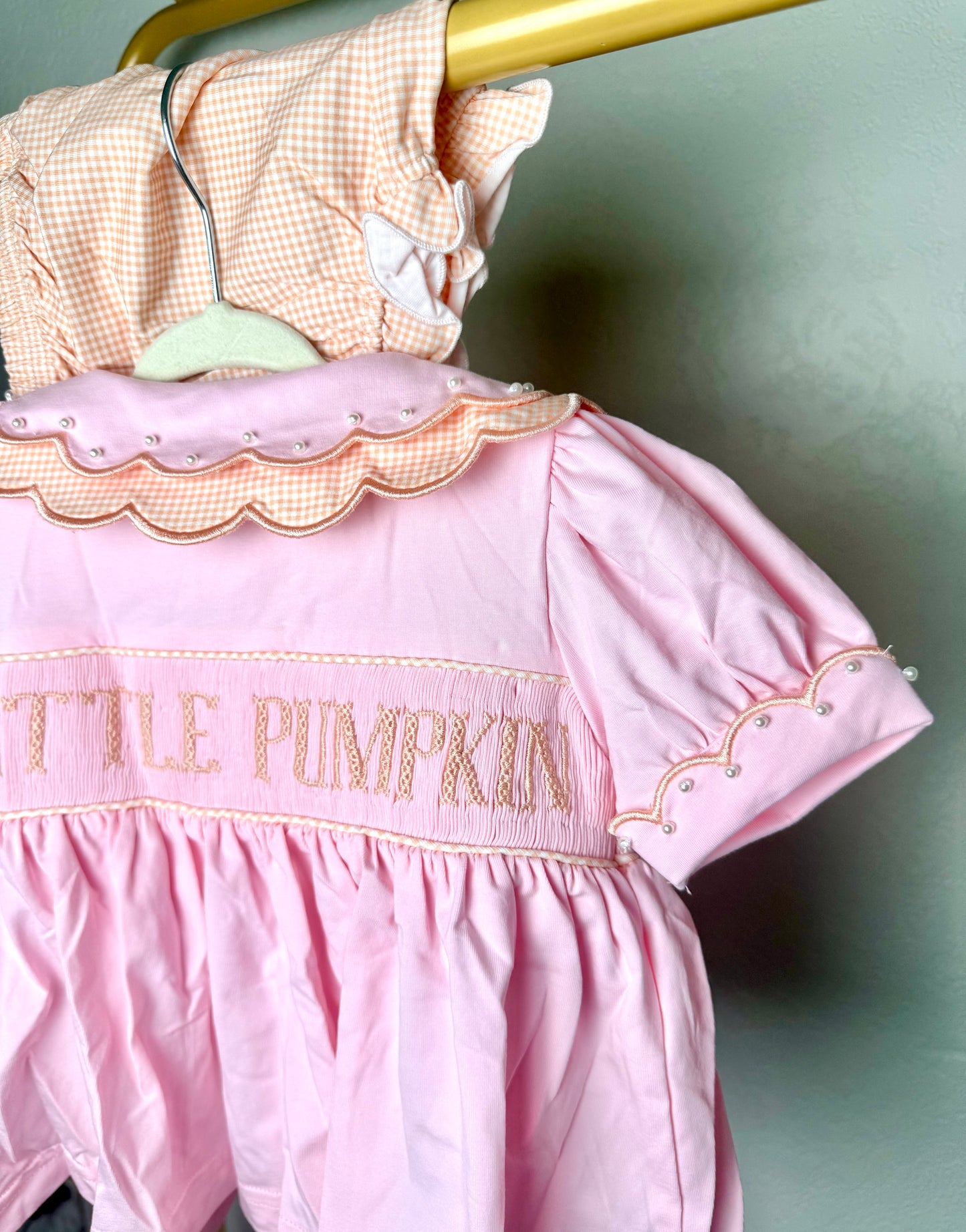 Girl's Pearly Pumpkins Bloomer Set - "LITTLE PUMPKIN"