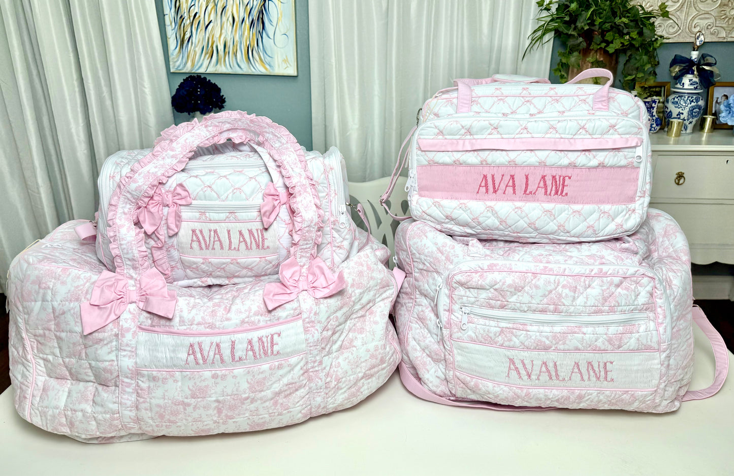 PO28: Pink Toile Luggage (ETA: DECEMBER)