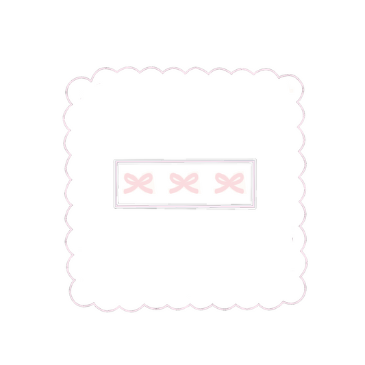 PO21: White & Pink Euro Sham w/ Bows