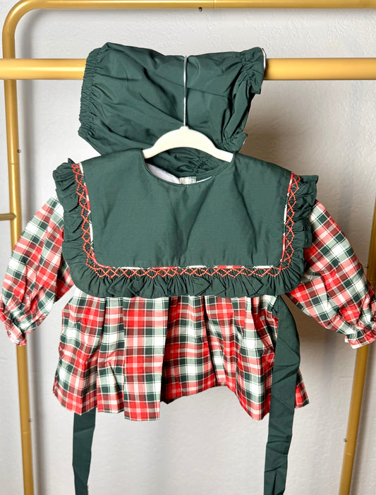 Christmas Plaid: Girl's Bloomer Set
