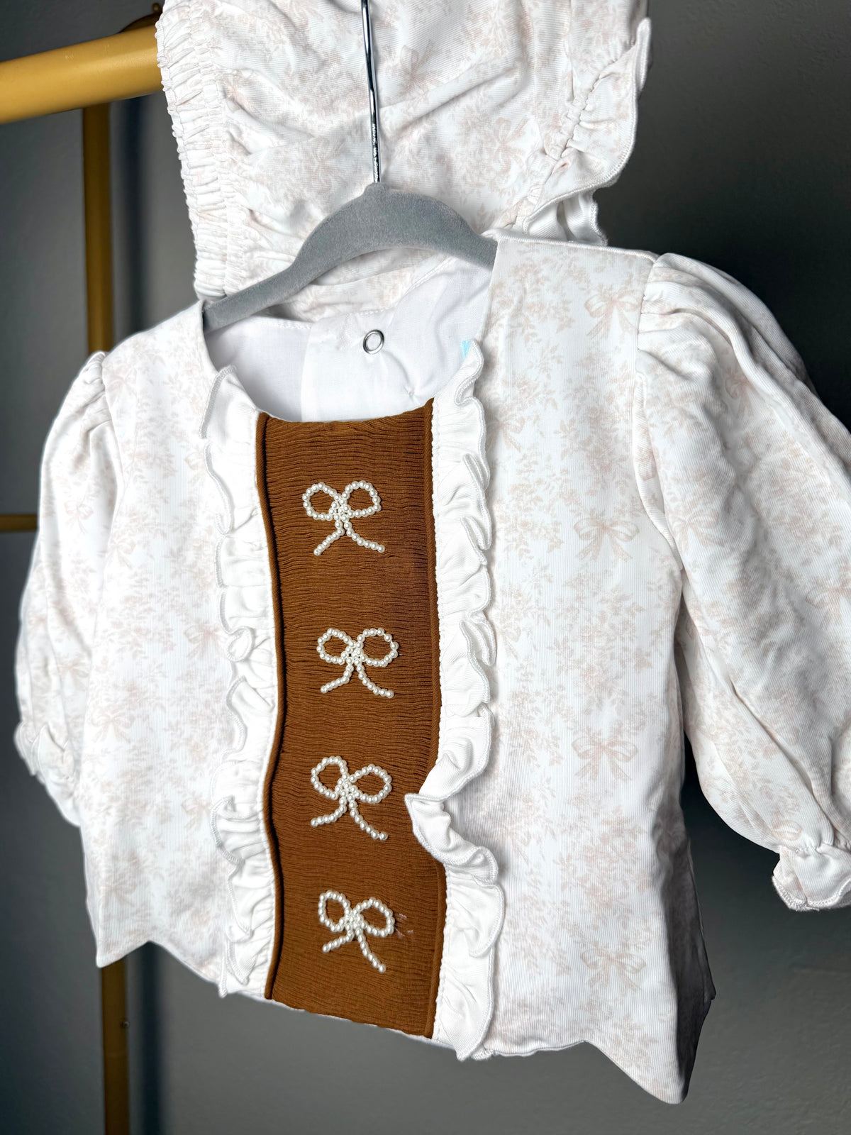 Girl’s Fall Toile Bloomer Set