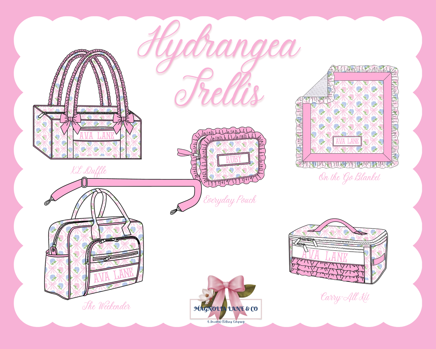 PO28: Hydrangea Trellis Luggage (ETA: DECEMBER)