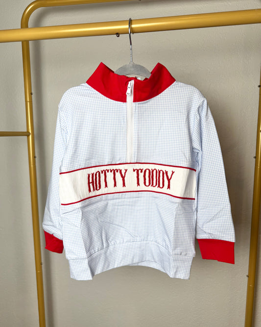 Boy's Light Blue & Red Pullover - "HOTTY TODDY"