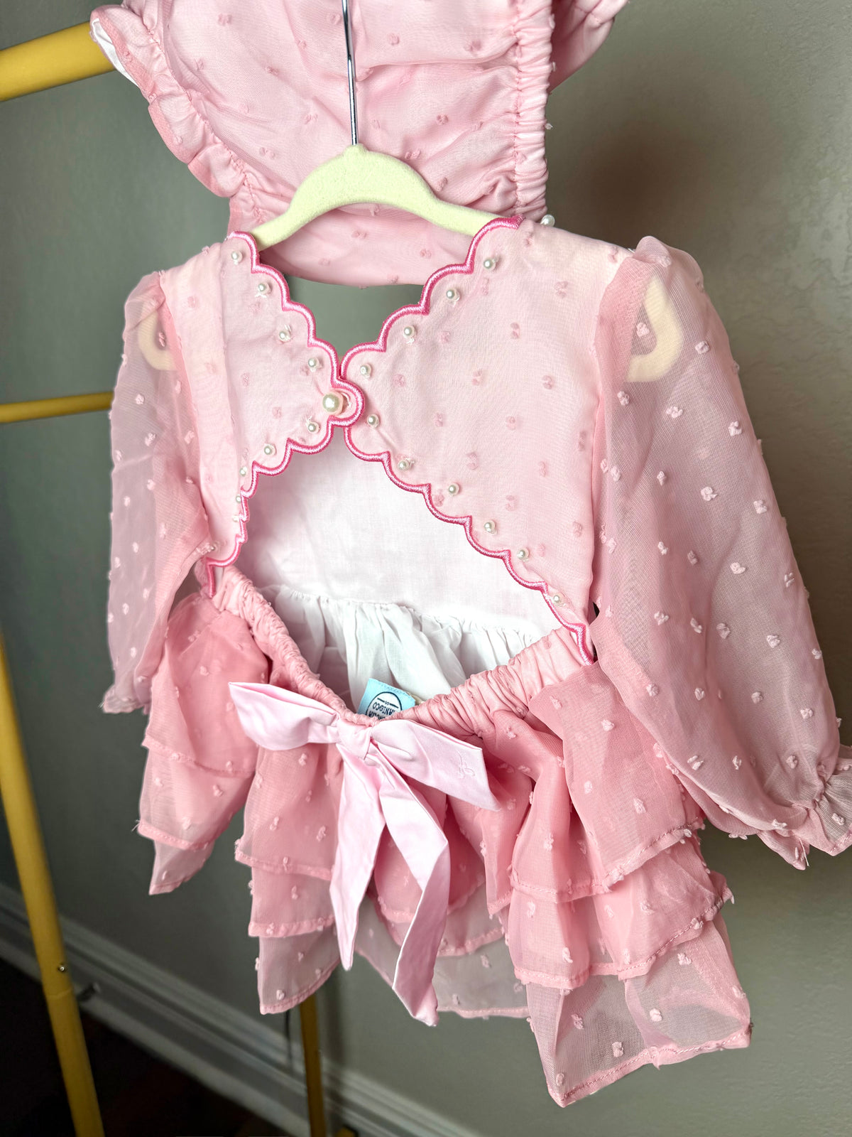 Girl’s Pink Chiffon Bloomer Set - "GIRLY GIRL"