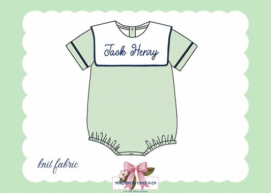 PO22: Boy's Green Plaid Bubble