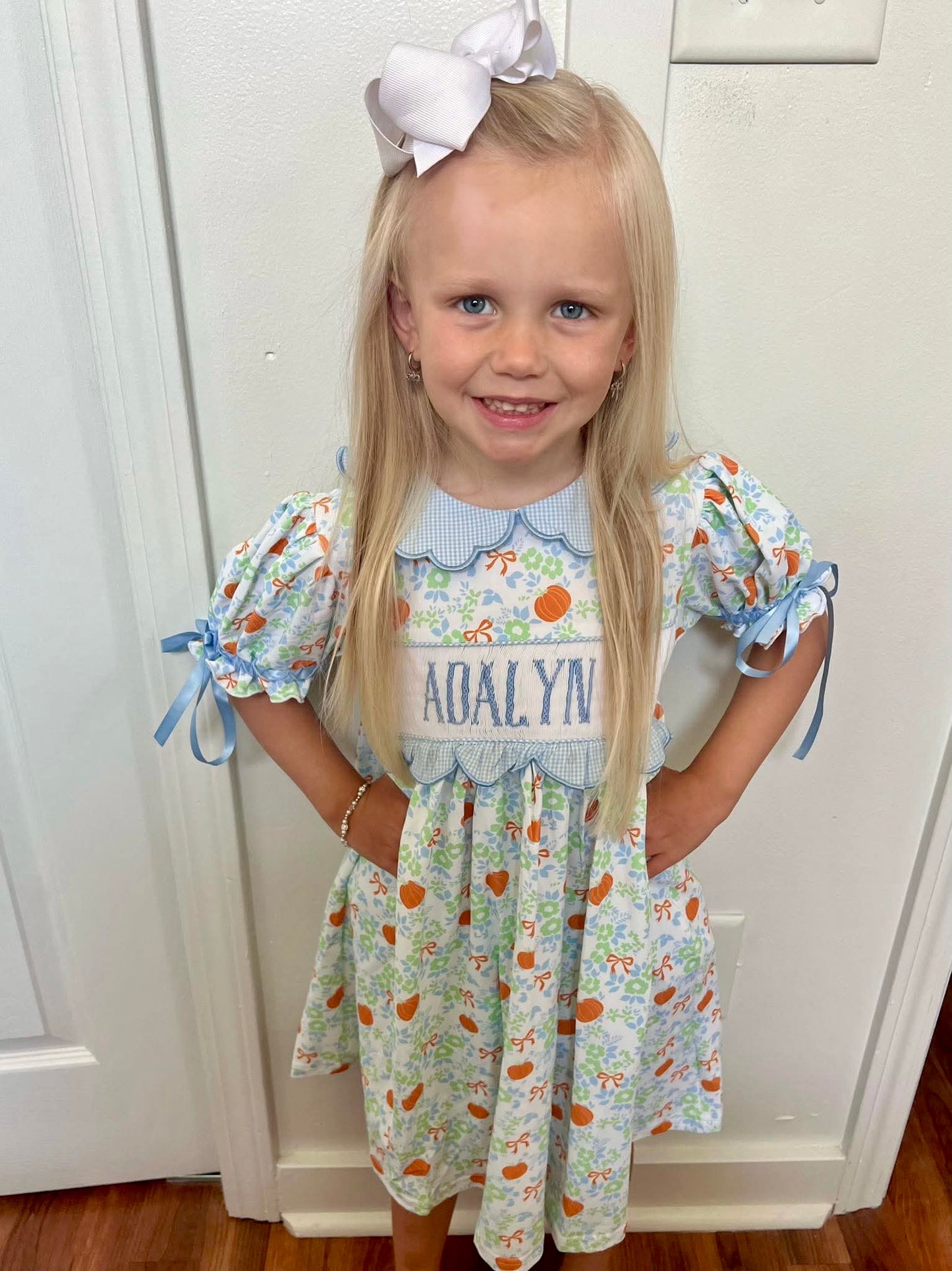 Girl's Pumpkins & Florals Bloomer Set - "MAMA'S PUMPKIN"