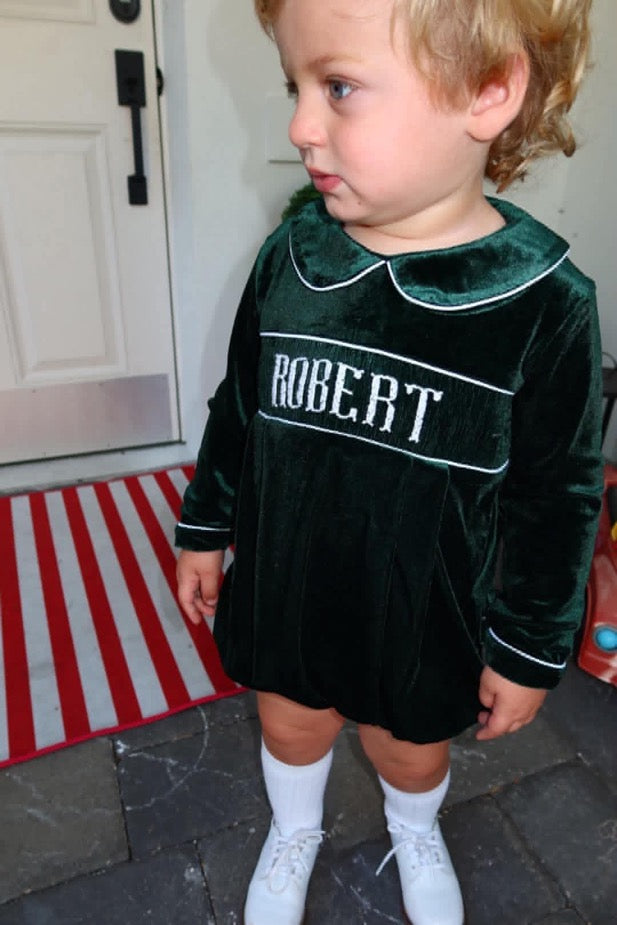 Green Velvet: Boy's Bubble - "MERRY CHRISTMAS"