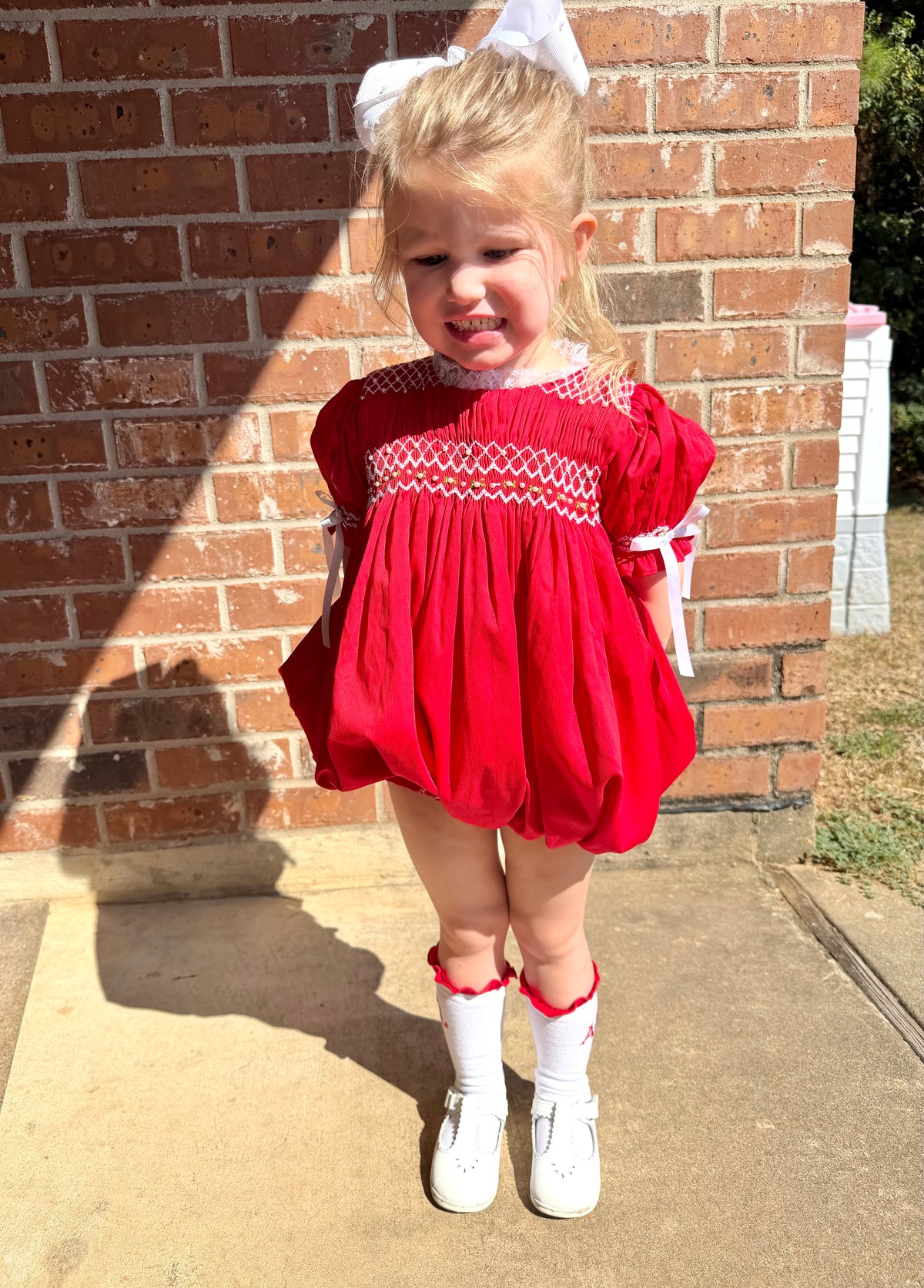 Red Christmas Heirloom: Girl's Bubble