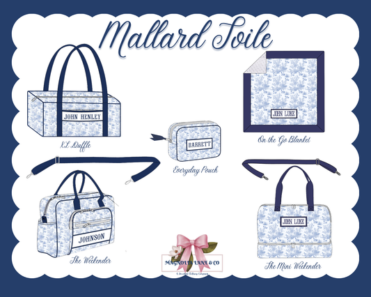 PO28: Mallard Toile Luggage (ETA: DECEMBER)