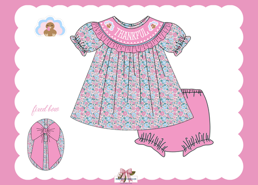PO25: Girl’s Turkey Day Bloomer Set/Dress