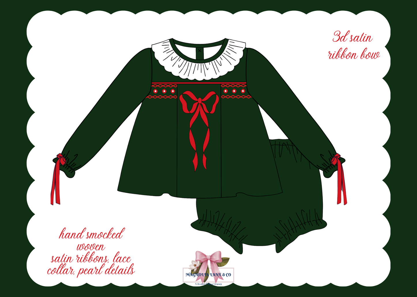 PO26: Classic Christmas: Girl’s Bloomer Set/Dress (ETA: October)