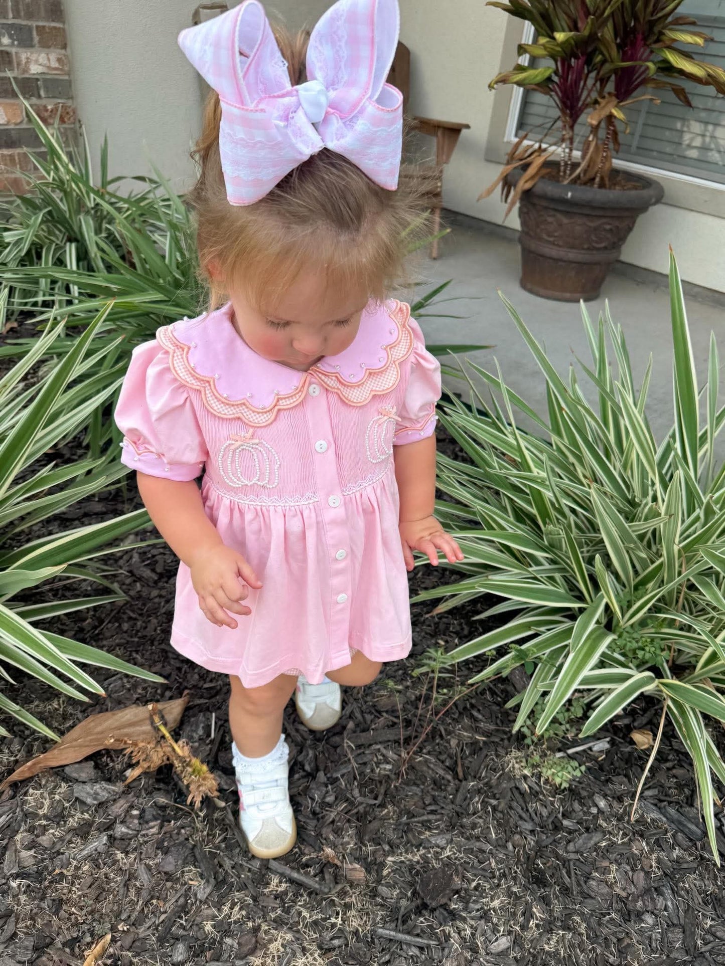 Girl's Pearly Pumpkins Bloomer Set - "LITTLE PUMPKIN"